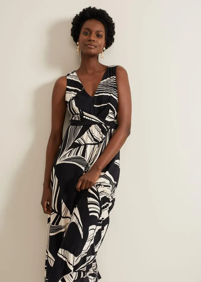 Artemis Abstract Maxi Dress Blackmulti Women Phase Eight Dresses