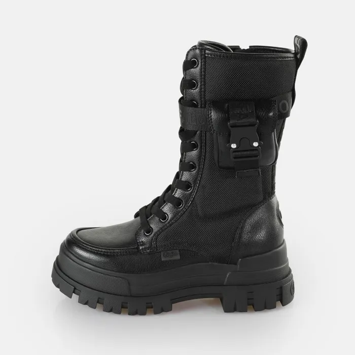 Aspha Com Hi Black Buffalo Boots and AnkleBoots