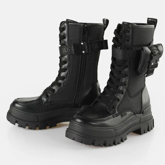 Aspha Com Hi Black Buffalo Boots and AnkleBoots Aspha Com Hi Black Buffalo Boots and AnkleBoots