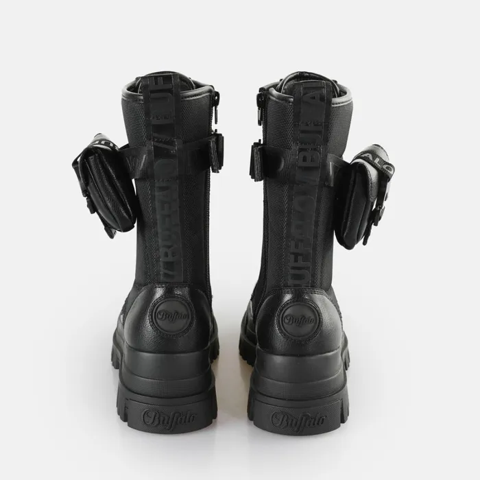 Aspha Com Hi Black Buffalo Boots and AnkleBoots Aspha Com Hi Black Buffalo Boots and AnkleBoots