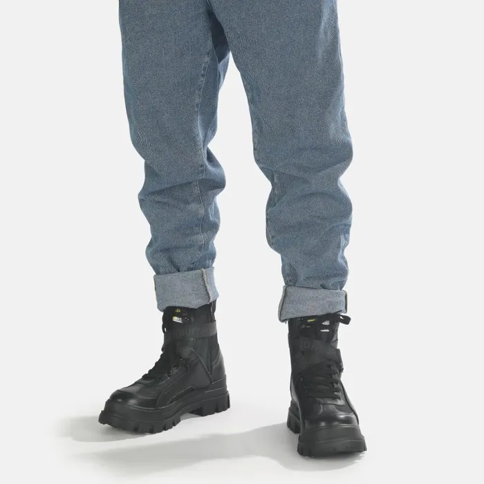 Aspha Com1 Men Black Buffalo Boots