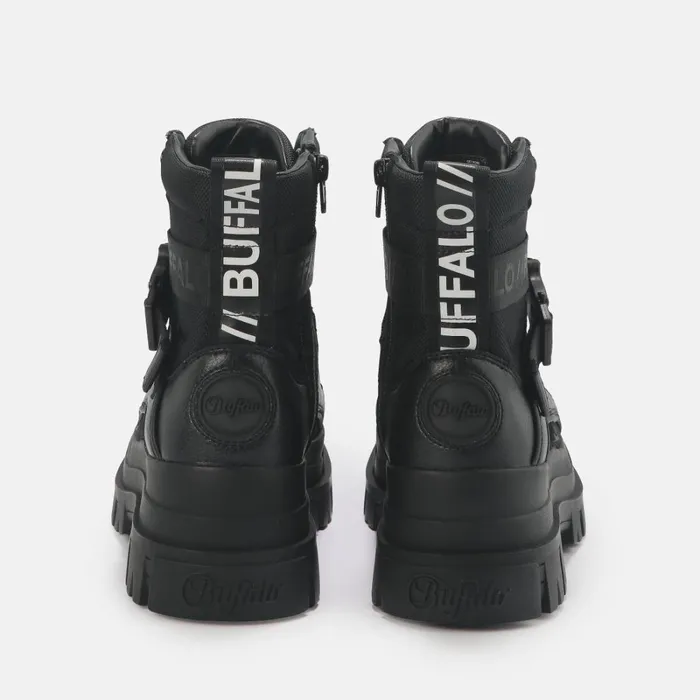 Aspha Com1 Men Black Buffalo Boots