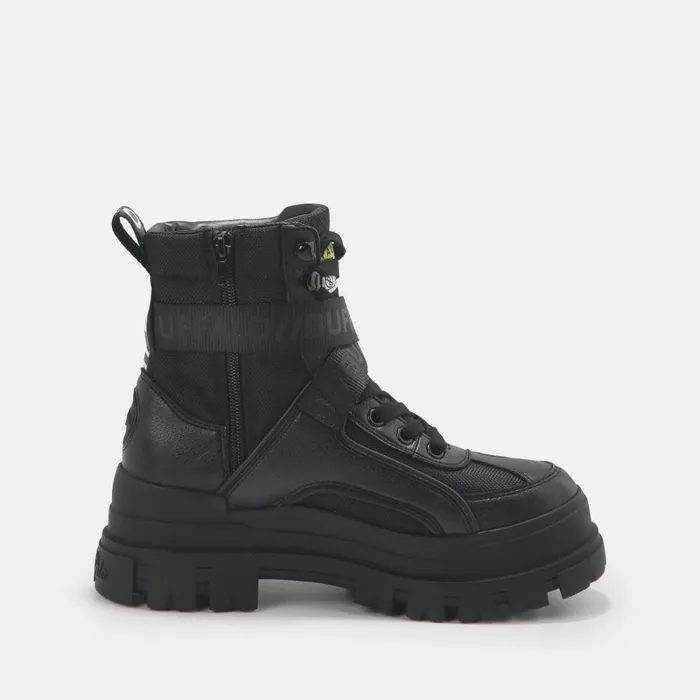 Aspha Com1 Men Black Buffalo Boots