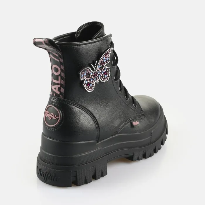 Aspha Rld Butterfly 8211 Vegan Nappa 8211 Black Black Buffalo Boots and AnkleBoots Aspha Rld Butterfly 8211 Vegan Nappa 8211 Black Black Buffalo Boots and AnkleBoots