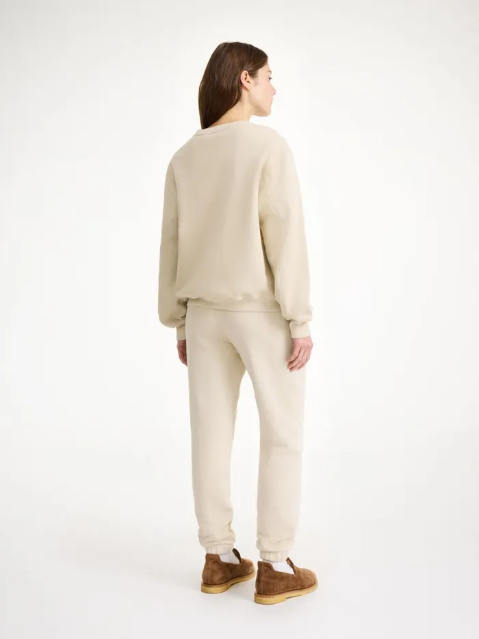 Athleisure Wear Women By Malene Birger Apalia Organic Cotton Sweatshirt Oyster Gray