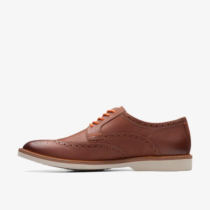 Atticus LT Limit Dark Tan Leather Men Clarks Casual Dress Shoes
