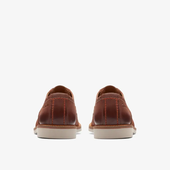 Atticus LT Limit Dark Tan Leather Men Clarks Casual Dress Shoes