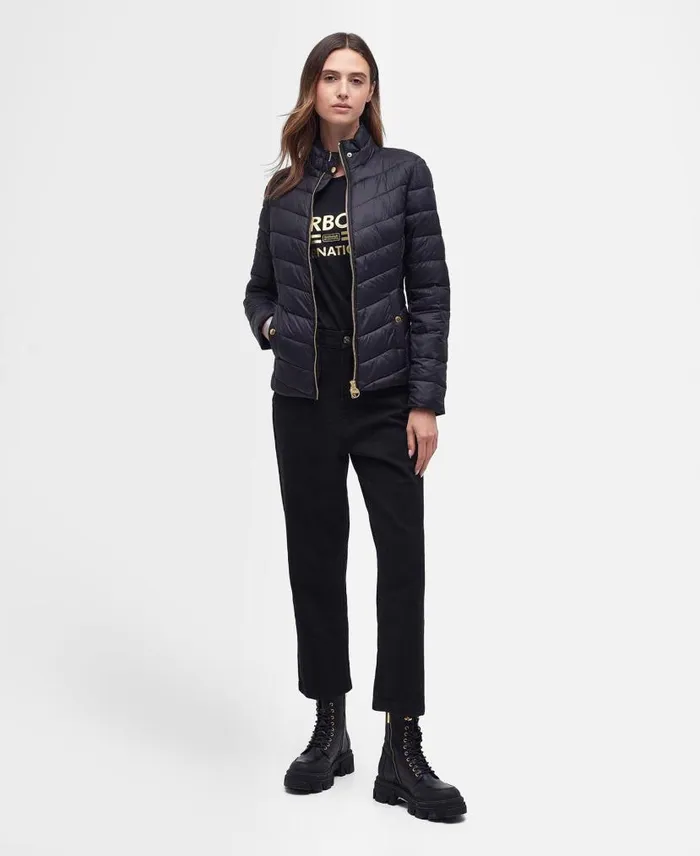Aubern Quilted Jacket Optic White Women Barbour Quilted Jackets