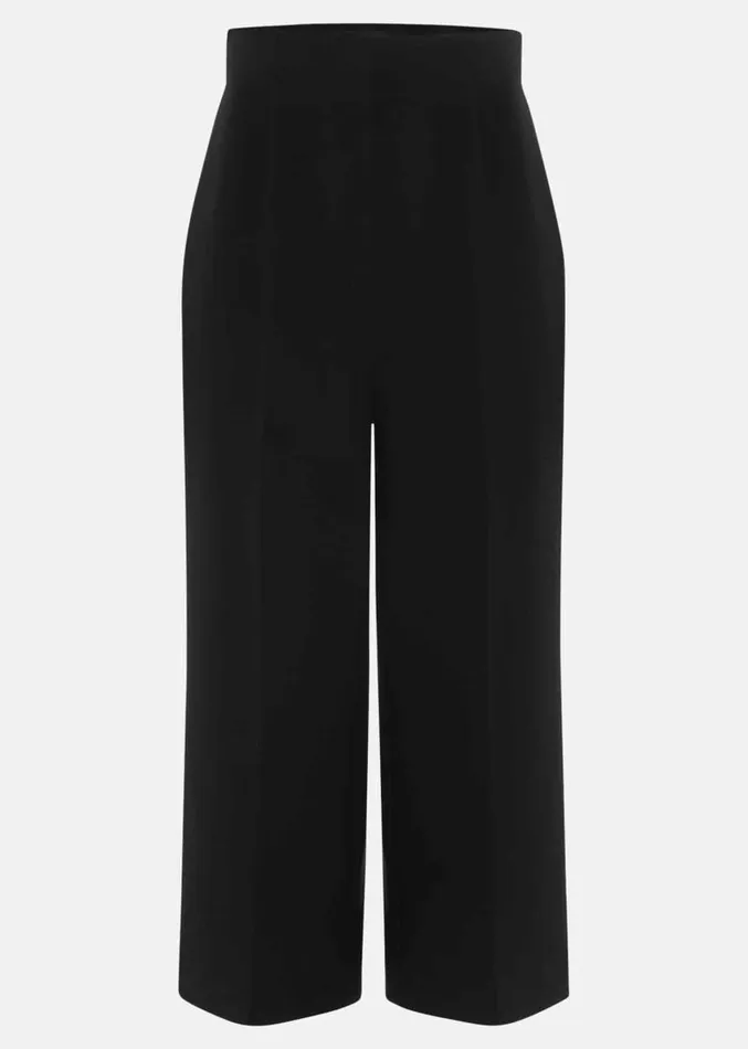 Aubrielle Clean Crepe Culotte Black Women Phase Eight Trousers