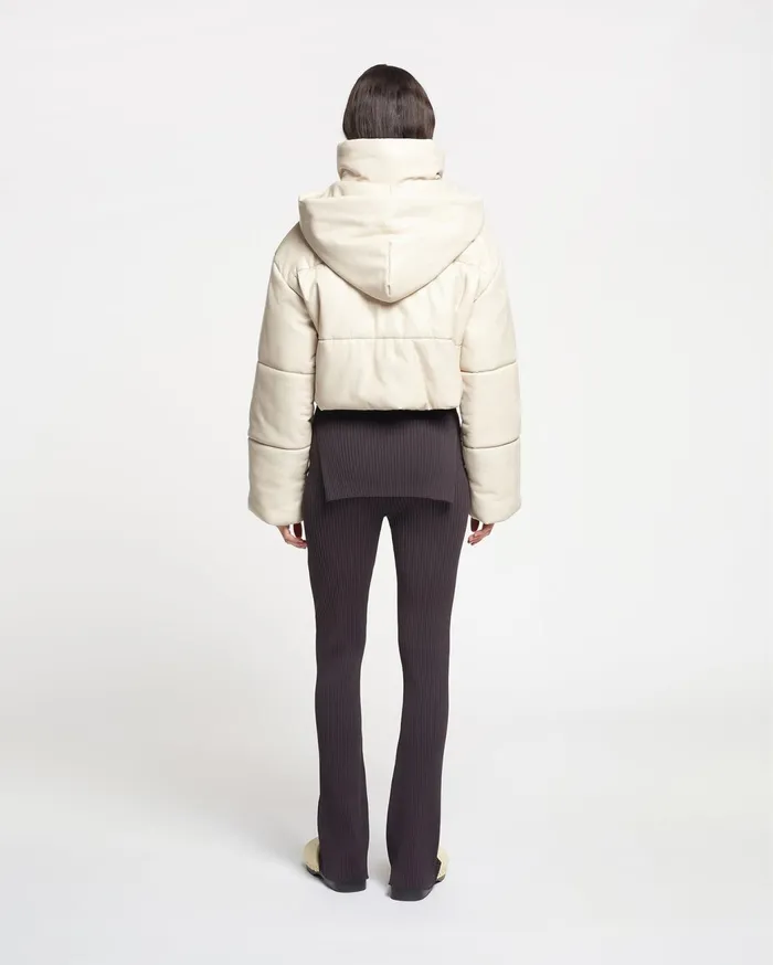 Aveline Okobor AltLeather Jacket Creme Women Nanushka Jackets and Blazers