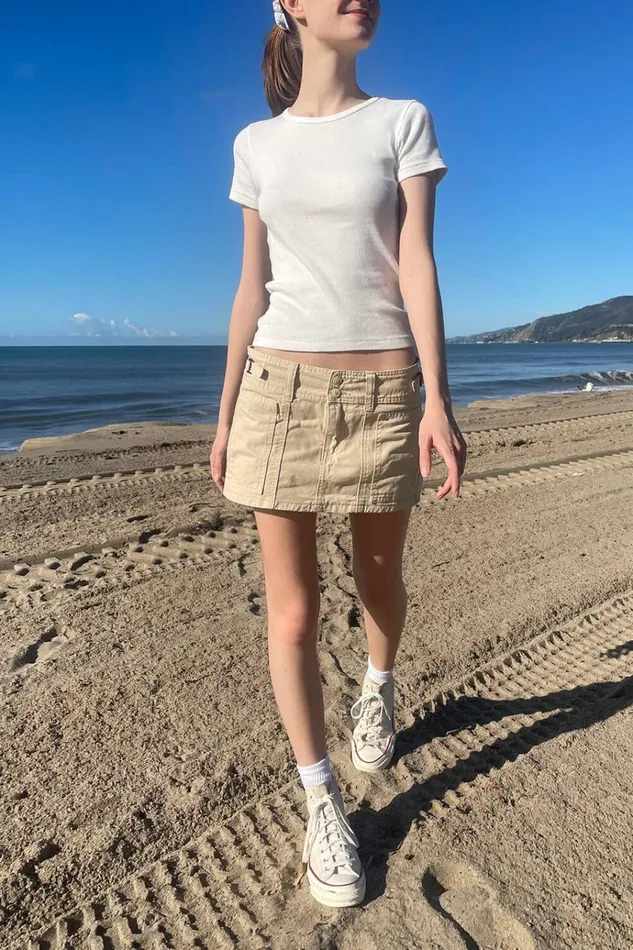 Aviva Top Natural White Women Brandy Melville Tops