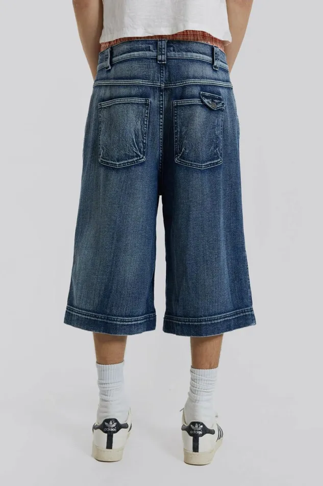 Axle Acid Wash Denim Jorts Blue Men Jaded London Shorts and Jorts Axle Acid Wash Denim Jorts Blue Men Jaded London Shorts and Jorts