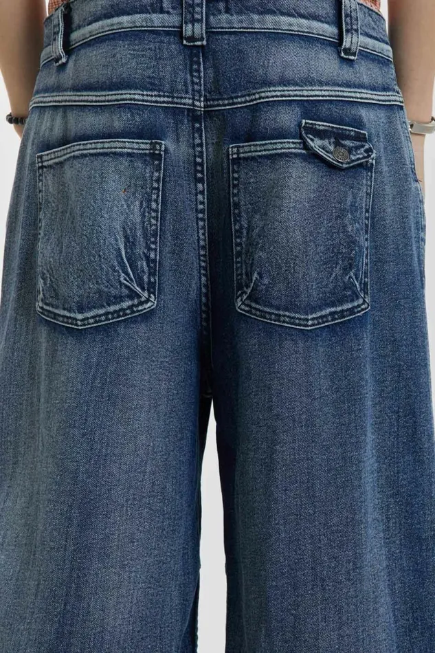 Axle Acid Wash Denim Jorts Blue Men Jaded London Shorts and Jorts Axle Acid Wash Denim Jorts Blue Men Jaded London Shorts and Jorts