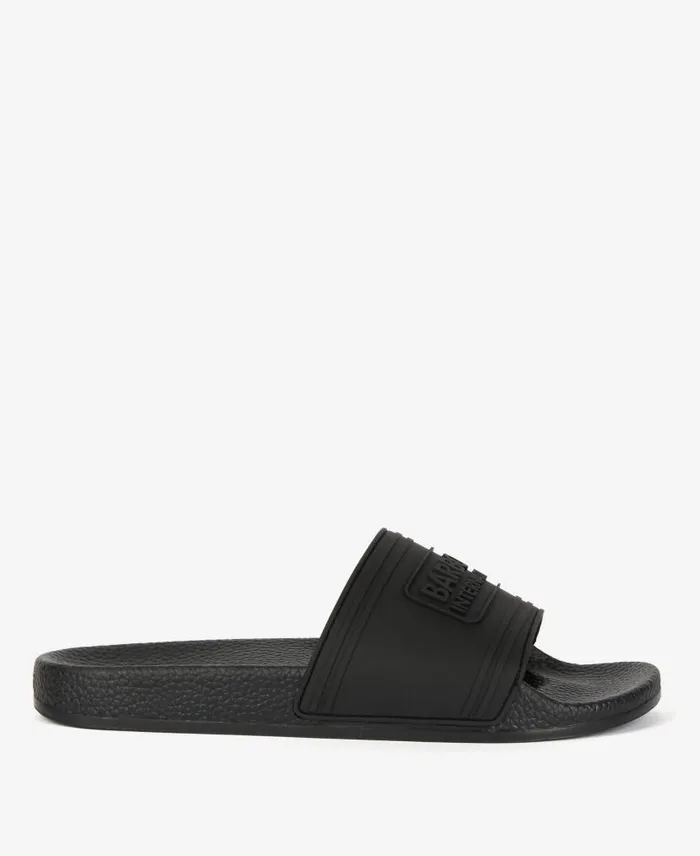 BIntl Logo Sliders Classic Black Men Barbour Sandals