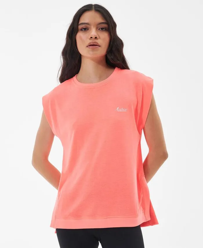 BIntl Sanderson TShirt Atomic Coral Women Barbour TShirts