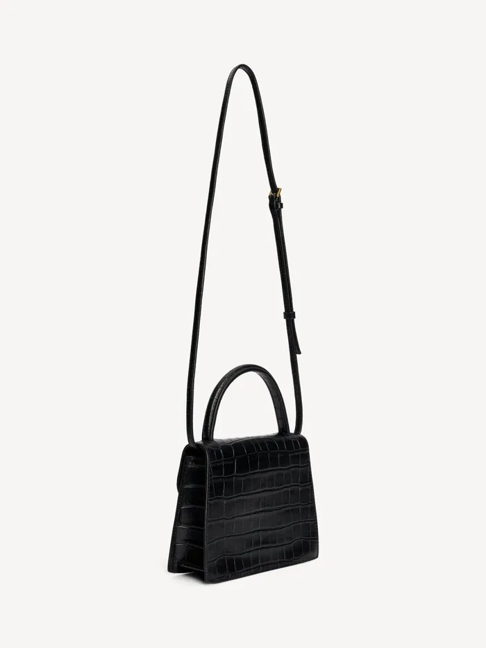 Bags Women By Malene Birger Ramil Leather Shoulder Bag Black