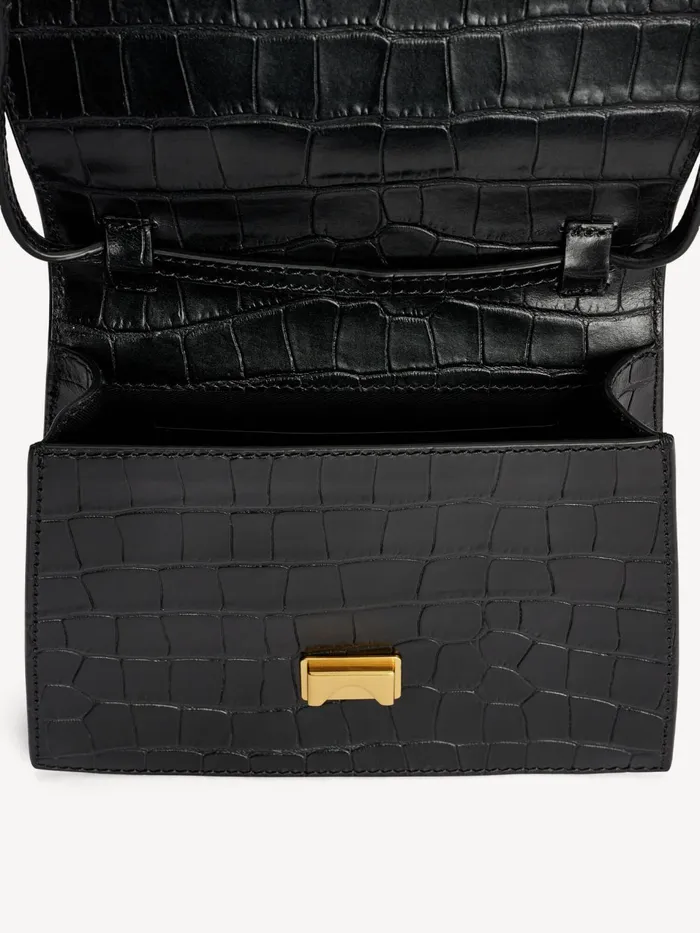 Bags Women By Malene Birger Ramil Leather Shoulder Bag Black