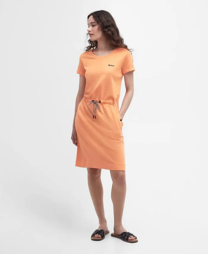 Baymouth Mini TShirt Dress Apricot Crush Women Barbour Dresses and Skirts