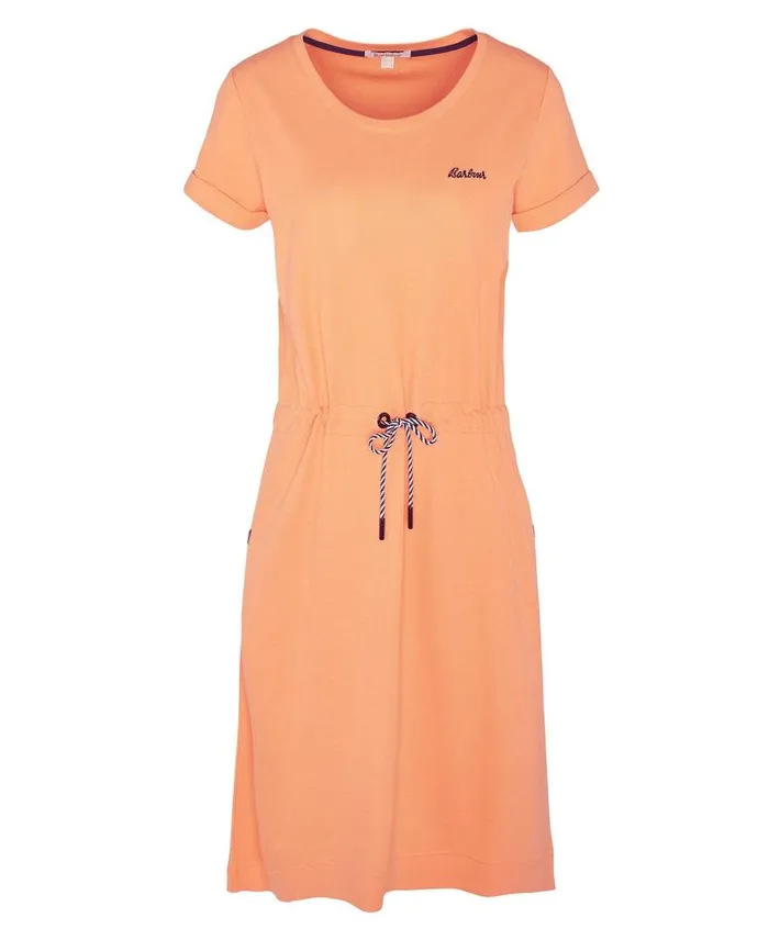 Baymouth Mini TShirt Dress Apricot Crush Women Barbour Dresses and Skirts