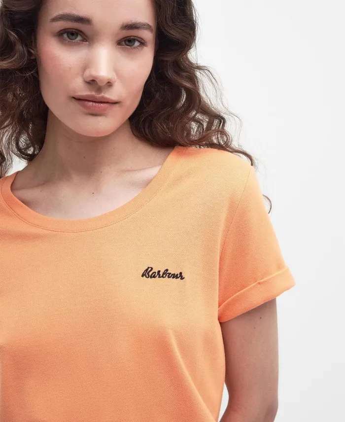 Baymouth Mini TShirt Dress Apricot Crush Women Barbour Dresses and Skirts