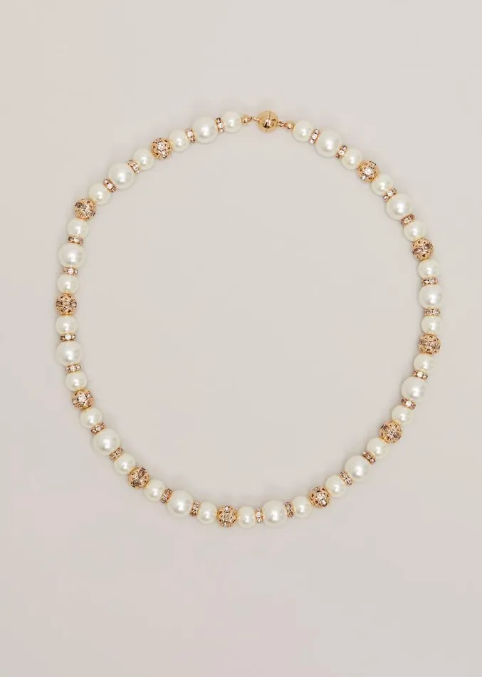 Bead And Pearl Necklace Ivory Women Phase Eight Jewellery