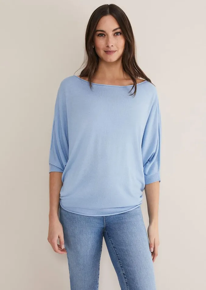 Becca Batwing Fine Knit Pale Blue Women Phase Eight Knitwear