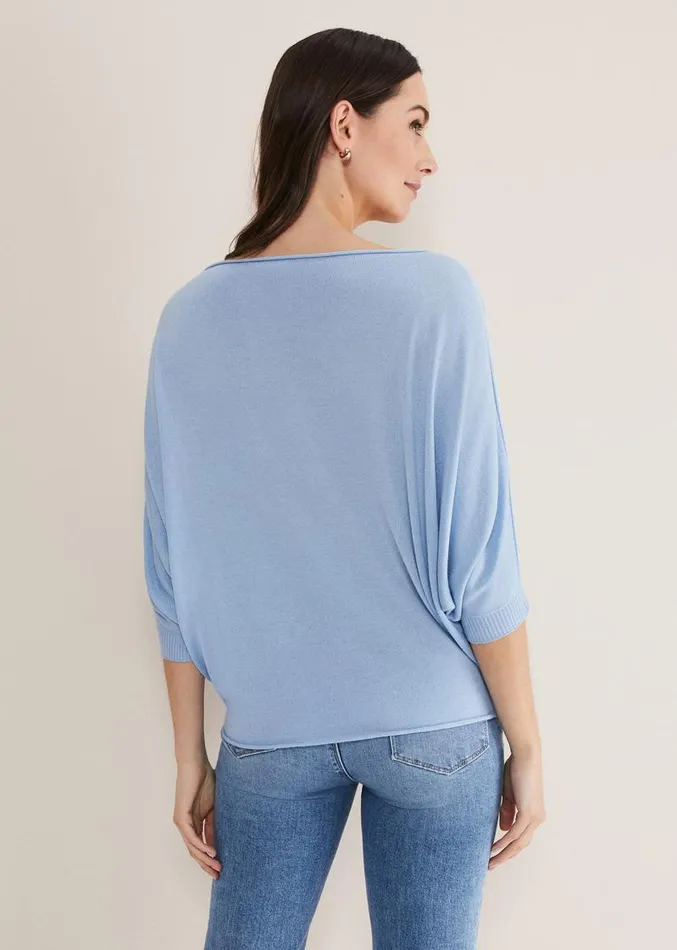 Becca Batwing Fine Knit Pale Blue Women Phase Eight Knitwear