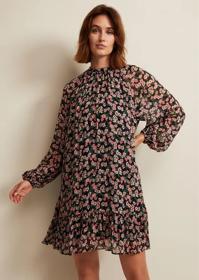Betty Floral Print Swing Dress Multicoloured Women Phase Eight Dresses