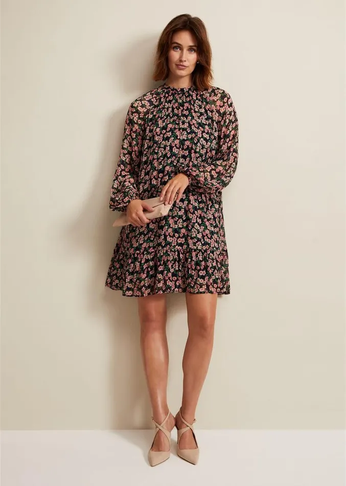 Betty Floral Print Swing Dress Multicoloured Women Phase Eight Dresses