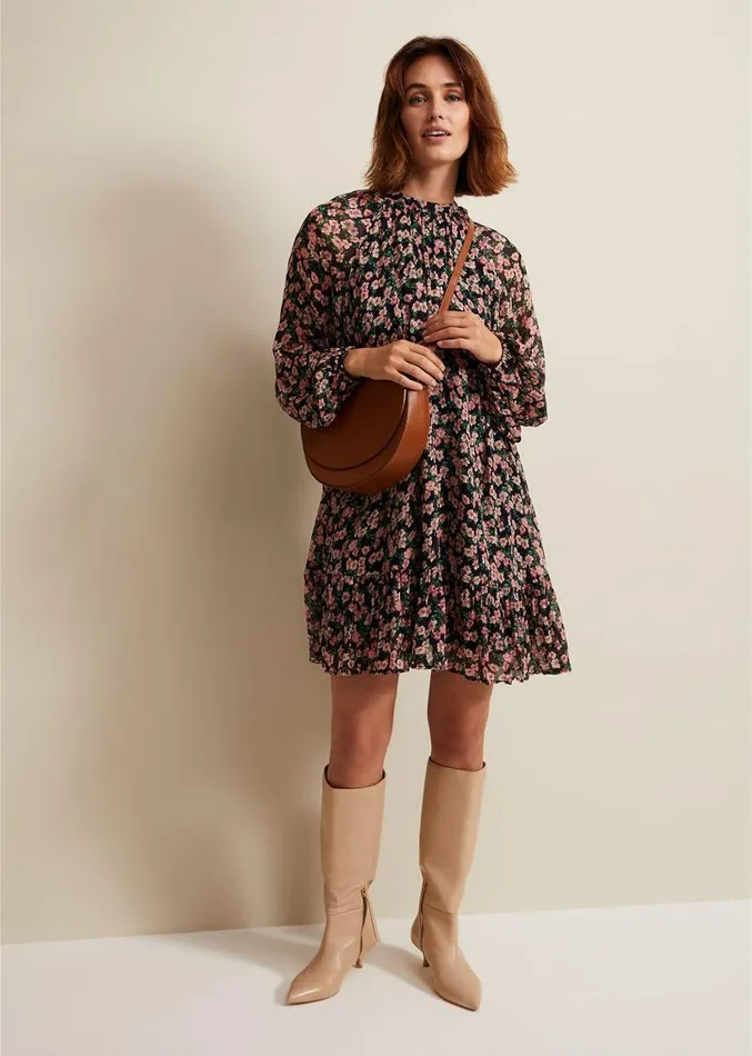 Betty Floral Print Swing Dress Multicoloured Women Phase Eight Dresses