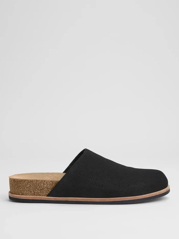 Bios Tumbled Nubuck Mule Blacknatural Women Eileen Fisher Shoes