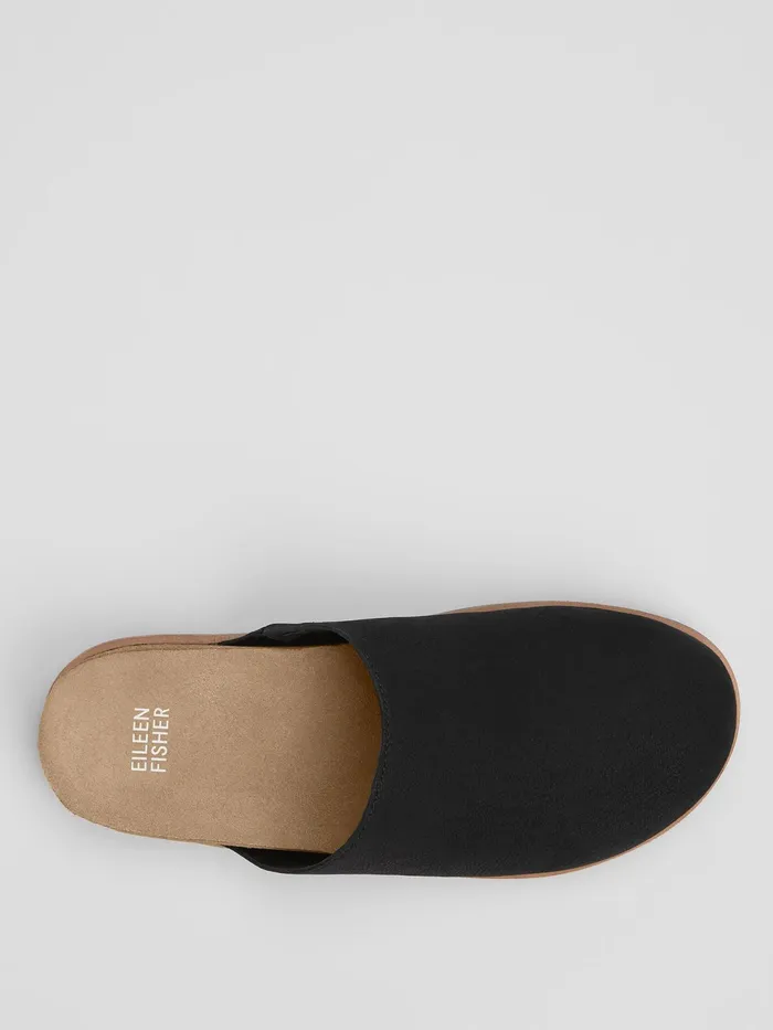 Bios Tumbled Nubuck Mule Blacknatural Women Eileen Fisher Shoes