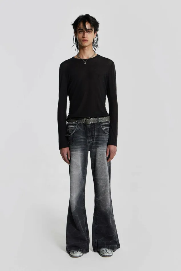Black Crease Blaze Jean Black Men Jaded London Jeans