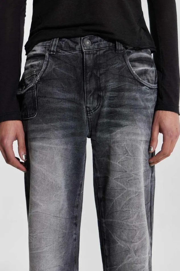 Black Crease Blaze Jean Black Men Jaded London Jeans