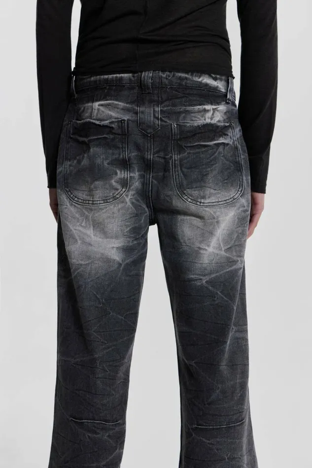 Black Crease Blaze Jean Black Men Jaded London Jeans