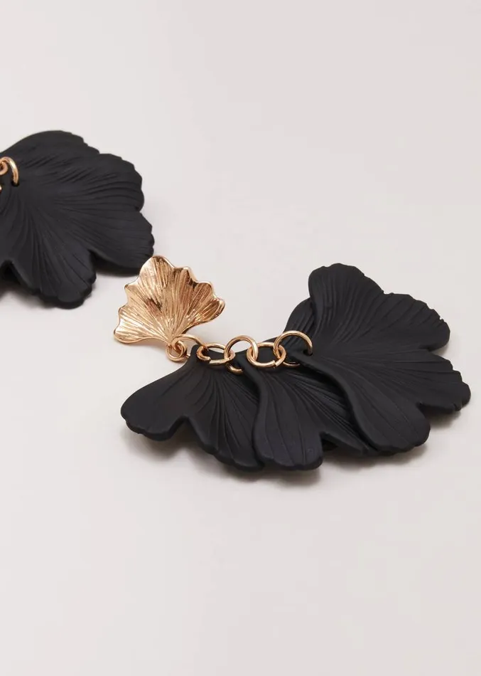 Black Statement Shell Drop Earrings Black Women Phase Eight Jewellery
