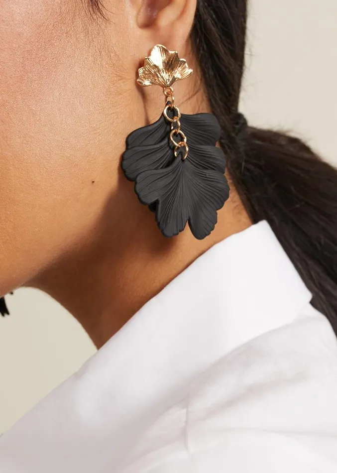 Black Statement Shell Drop Earrings Black Women Phase Eight Jewellery