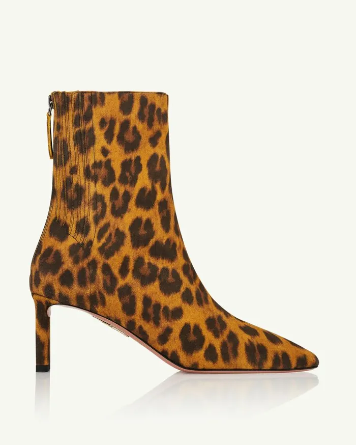 Blade Bootie 65 Leopard Women Aquazzura Booties Blade Bootie 65 Leopard Women Aquazzura Booties