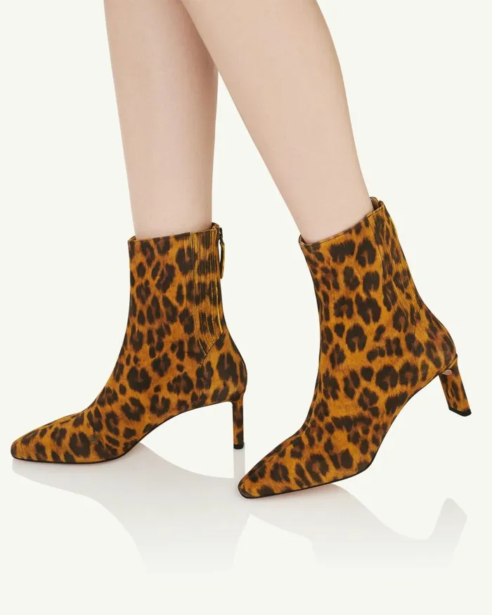 Blade Bootie 65 Leopard Women Aquazzura Booties Blade Bootie 65 Leopard Women Aquazzura Booties