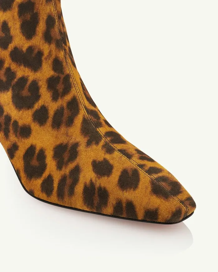 Blade Bootie 65 Leopard Women Aquazzura Booties Blade Bootie 65 Leopard Women Aquazzura Booties