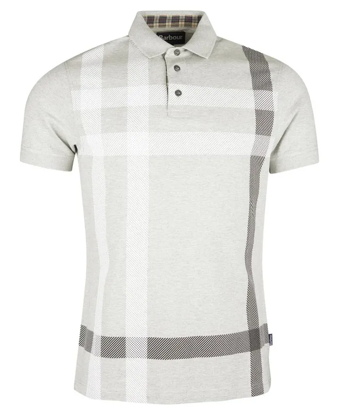 Blaine Tartan Polo Shirt Burnt Olive Men Barbour Polo Shirts