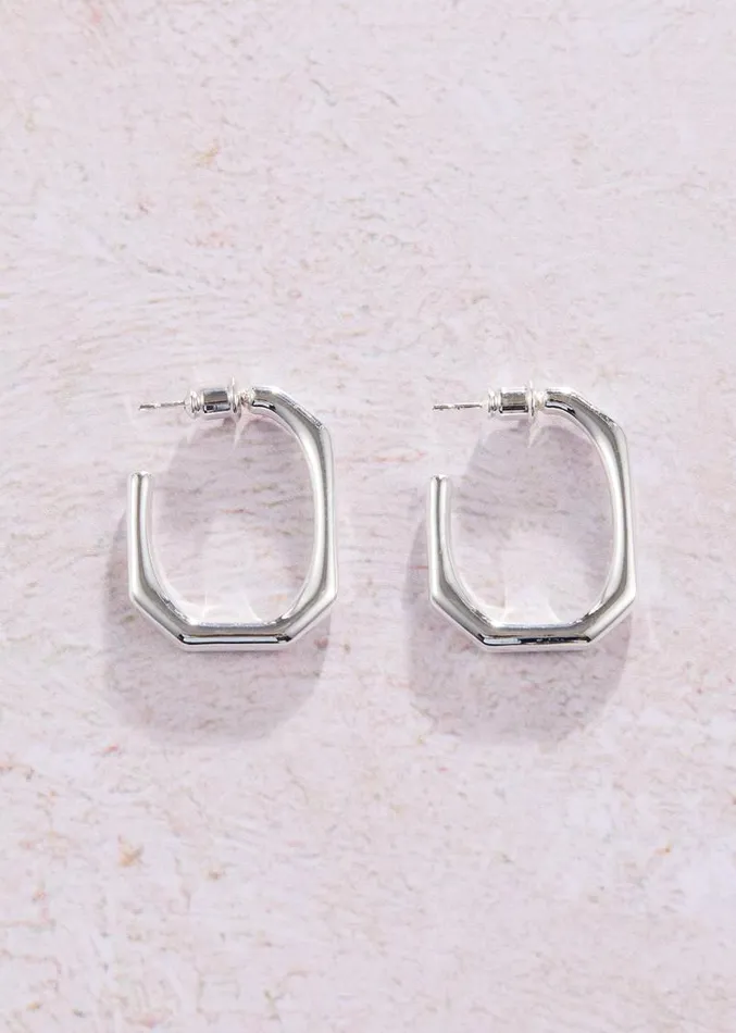Blakeley Silver Plated Hoop Earrings Silver Women Phase Eight Jewellery