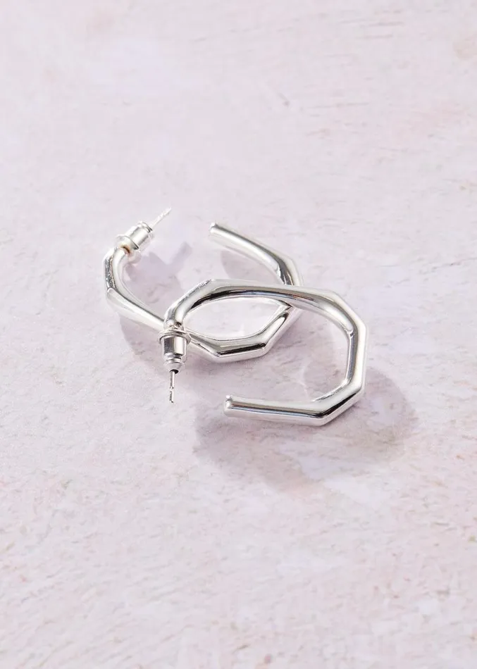 Blakeley Silver Plated Hoop Earrings Silver Women Phase Eight Jewellery