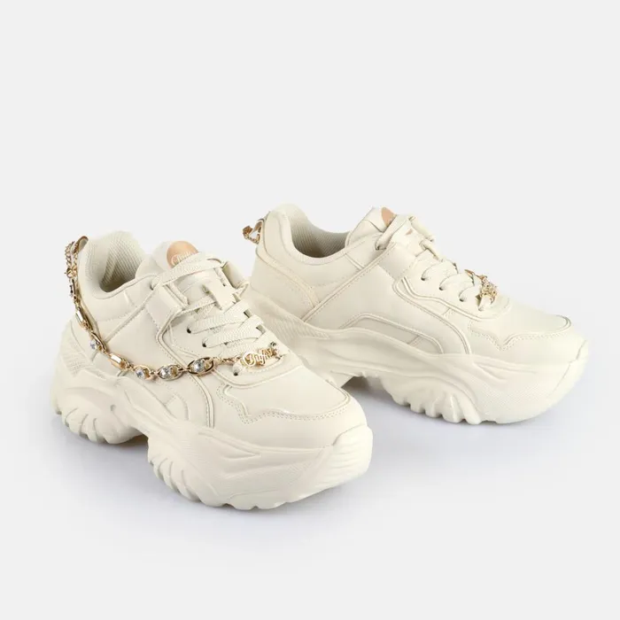 Bliss Chain Cream Gold Buffalo Vegan Shoes