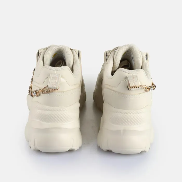 Bliss Chain Cream Gold Buffalo Vegan Shoes