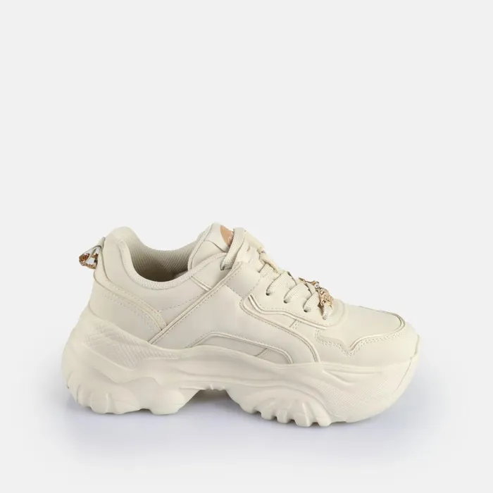 Bliss Chain Cream Gold Buffalo Vegan Shoes