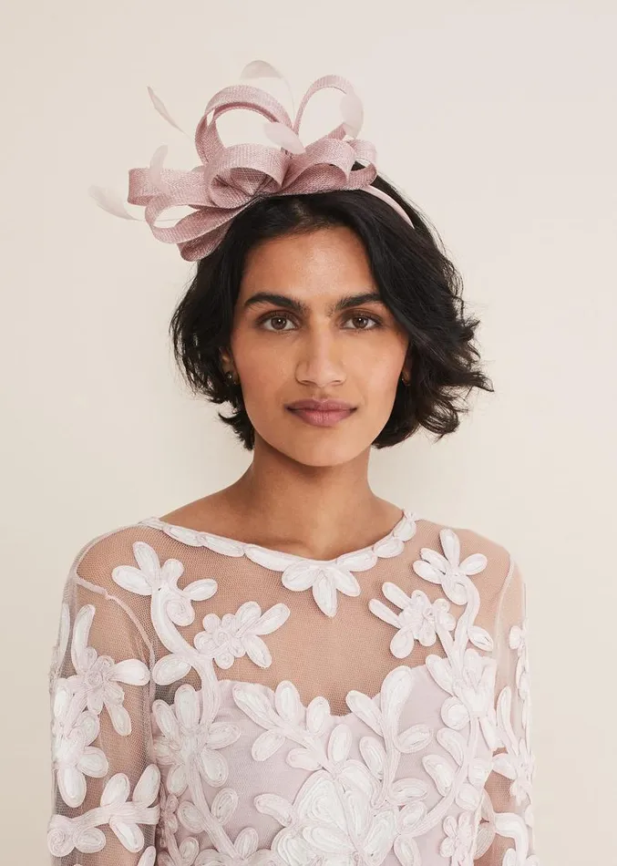 Blush Pink Bow Headband Antique Rose Women Phase Eight Headbands