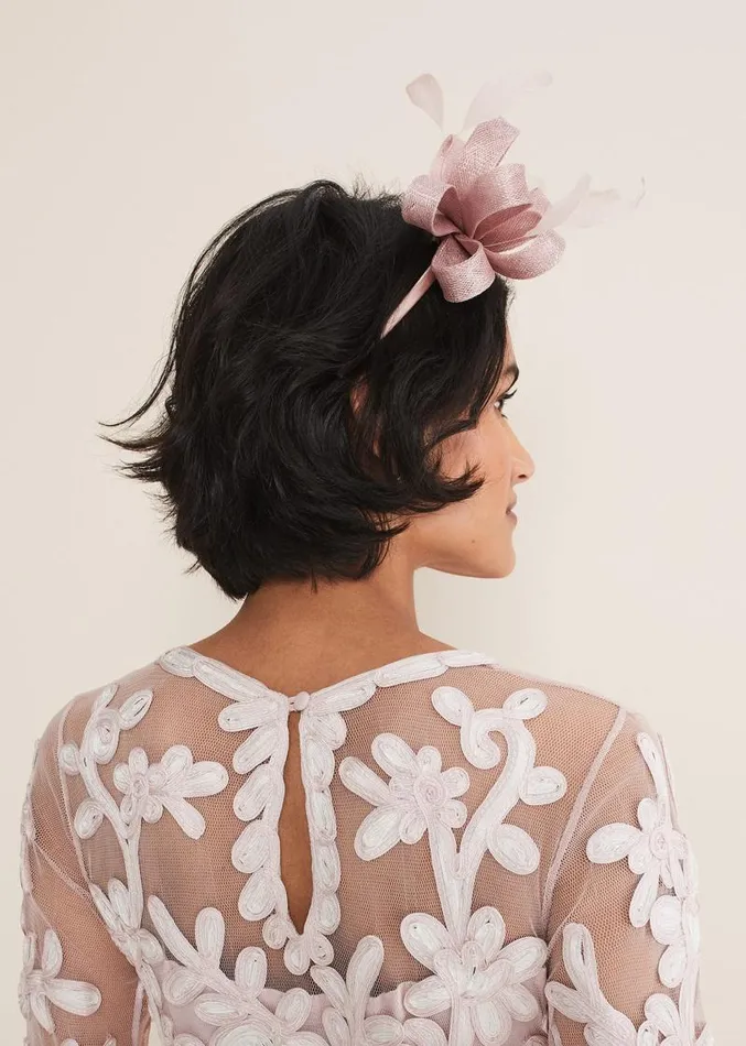 Blush Pink Bow Headband Antique Rose Women Phase Eight Headbands