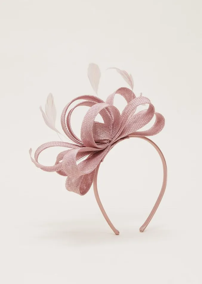 Blush Pink Bow Headband Antique Rose Women Phase Eight Headbands