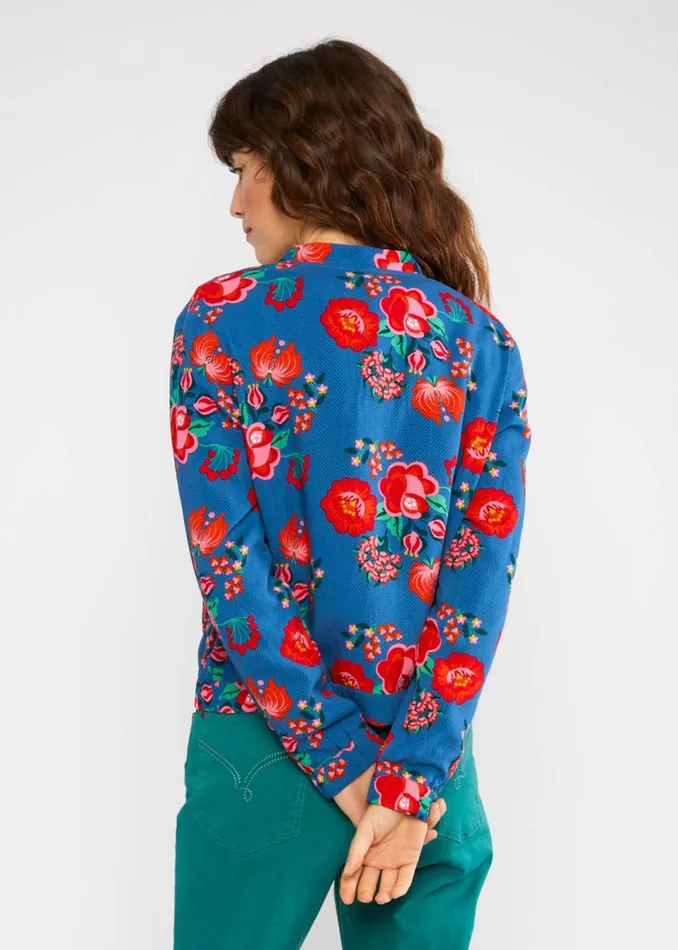 Blutsgeschwister Blouson Springbreaker Blue Women Sweatshirts and Hoodies